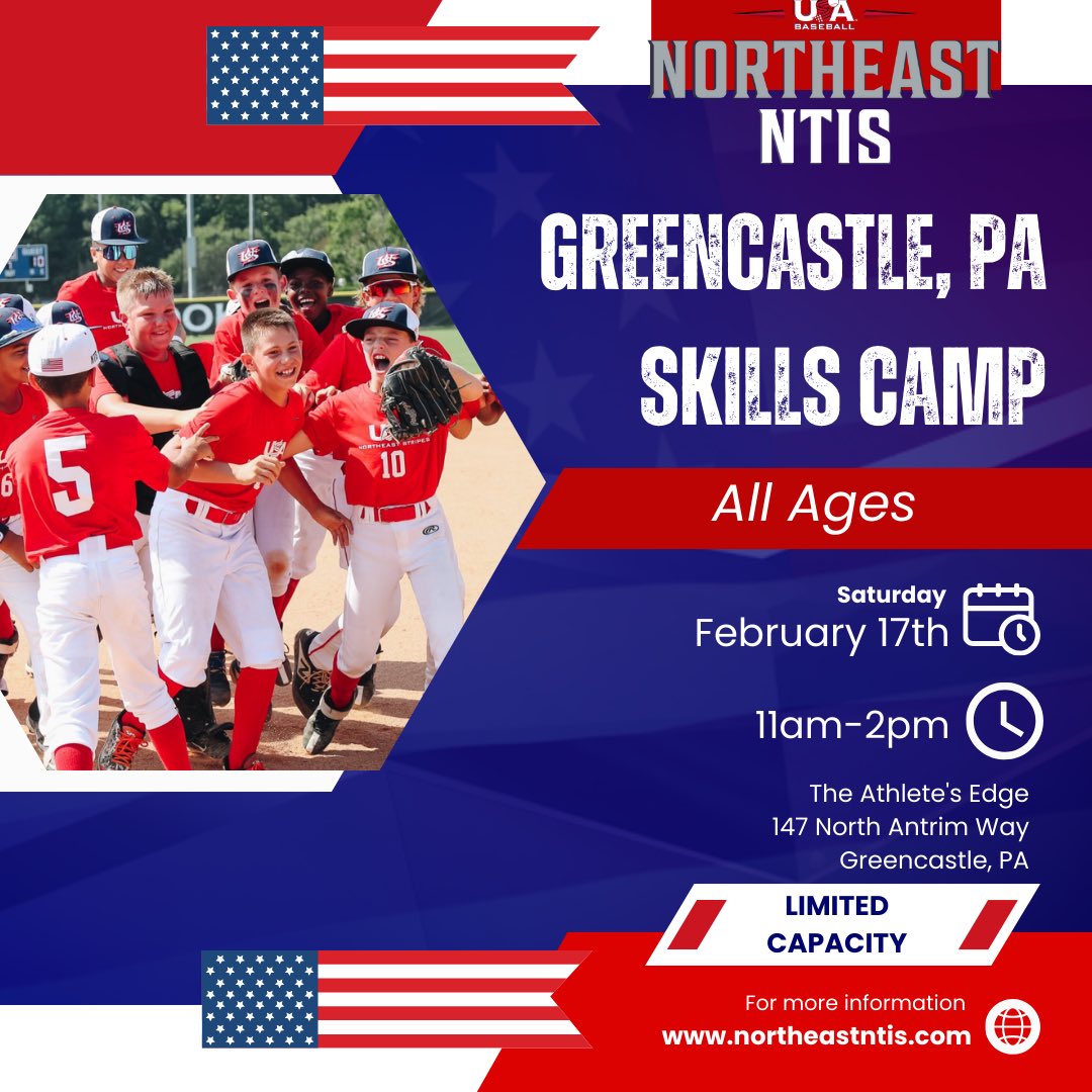 🚨 NEW CAMP ALERT! Hey Greencastle, PA. We are coming your way in February! To register: northeastntis.com