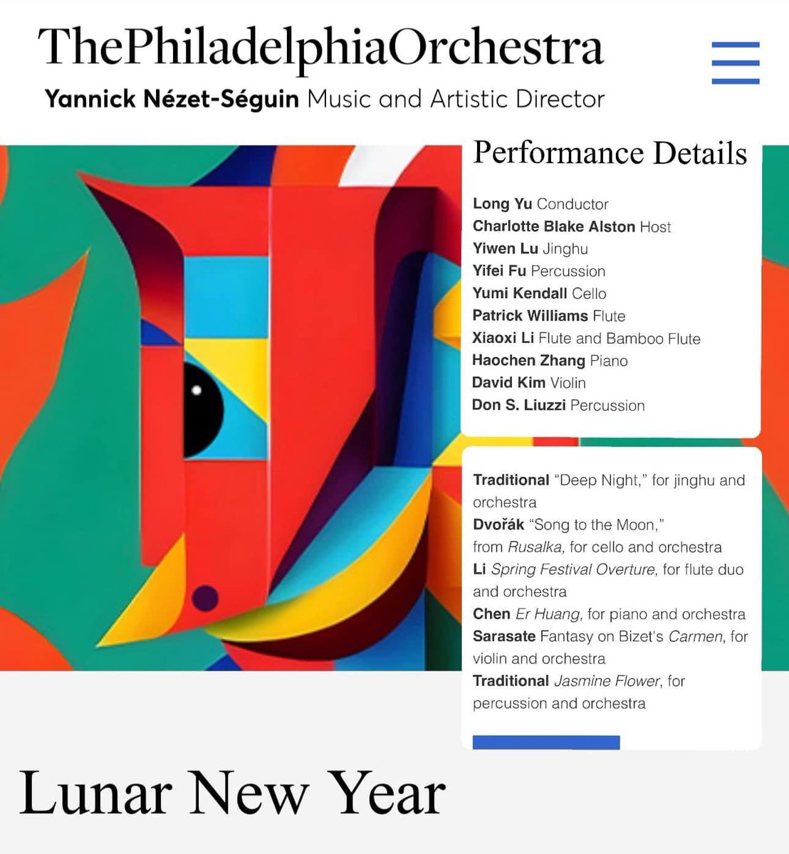 MaestroLongYu's tweet photo. 🐉 Thrilled to be back with @philorch on Friday leading their #LunarNewYear concert with many special guests and collaborators. Tickets are still on-sale at https://t.co/4JTUbj4NBN https://t.co/hFhzQREFvP