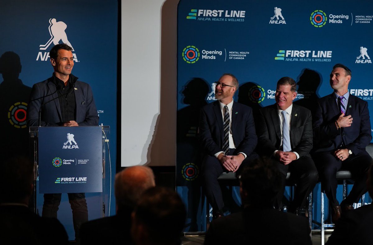 👏 Your starting line up.

Today, the NHLPA, in conjunction with #OpeningMinds, launched First Line – a peer-to-peer leadership program designed to educate players and reduce mental health stigma.