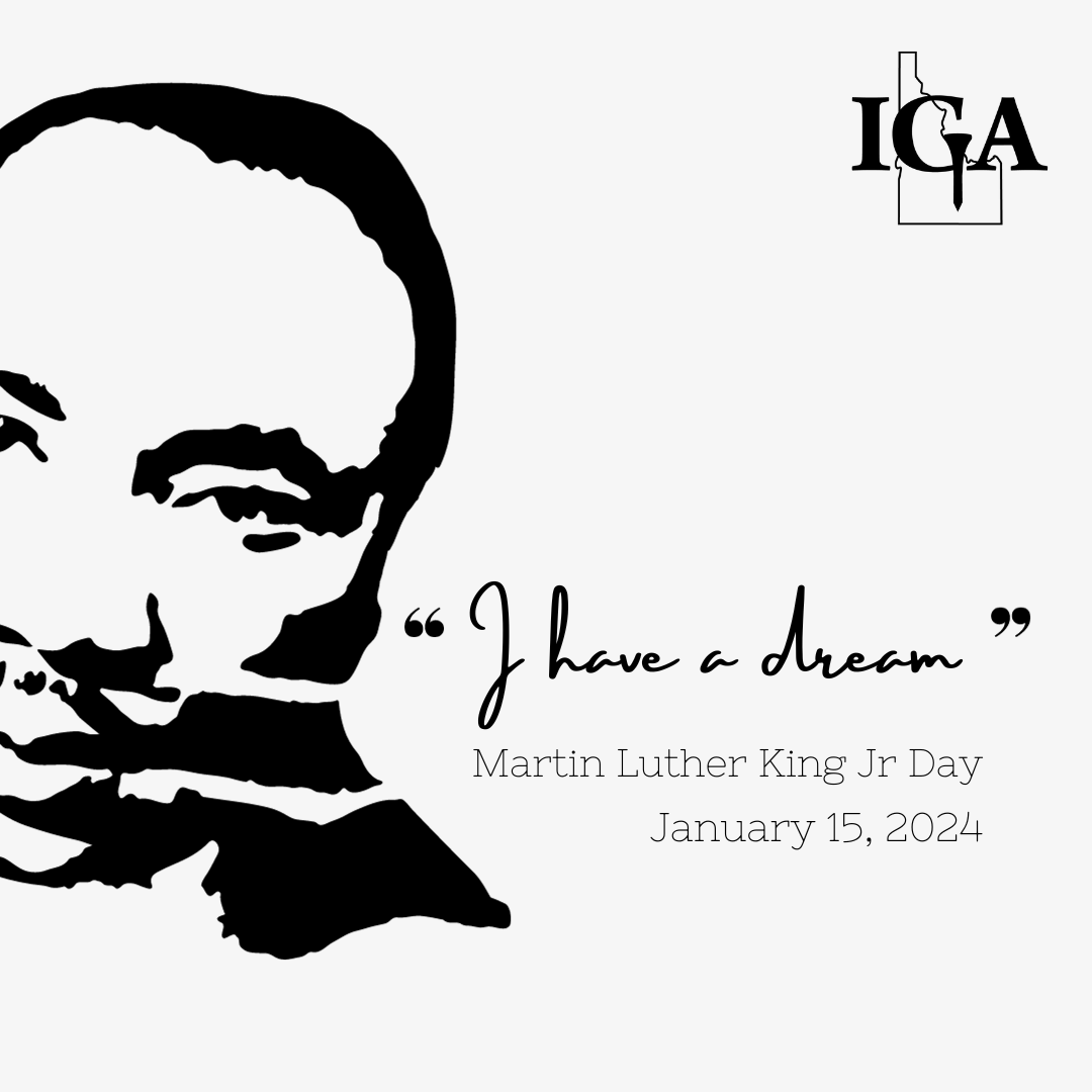 Hoping you enjoy your Monday! The IGA Offices will be closed today and will return to normal business hours tomorrow (1/16). #MLK2024