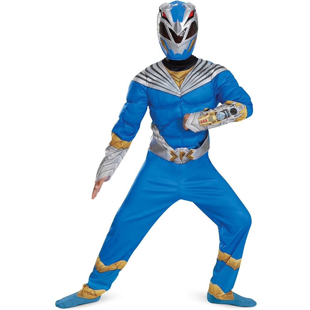 Power Rangers Dino Fury Blue Ranger Costume for Kids