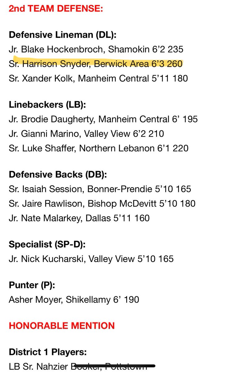 Thankful to make the All-Eastern PA 2nd team❗️
<a href="/EPAFootball/">EasternPAFootball</a> <a href="/RogishTom/">Tom Rogish</a> <a href="/CoachMannello/">Stone Mannello</a> <a href="/LU_CoachMac/">Mark McMaster</a>
