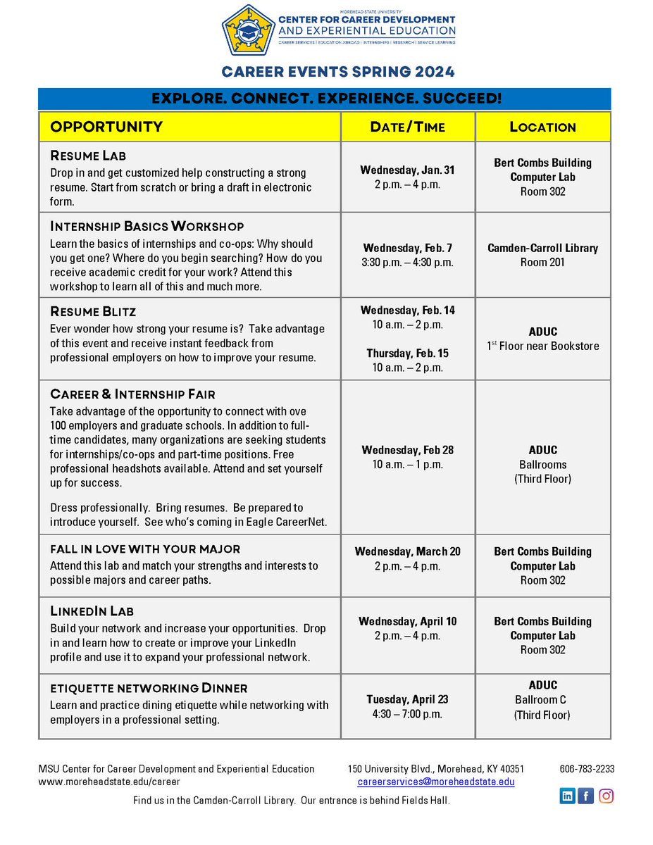 You know the start of the semester is near when we put out our calendar of events!  😍⏱💙💛