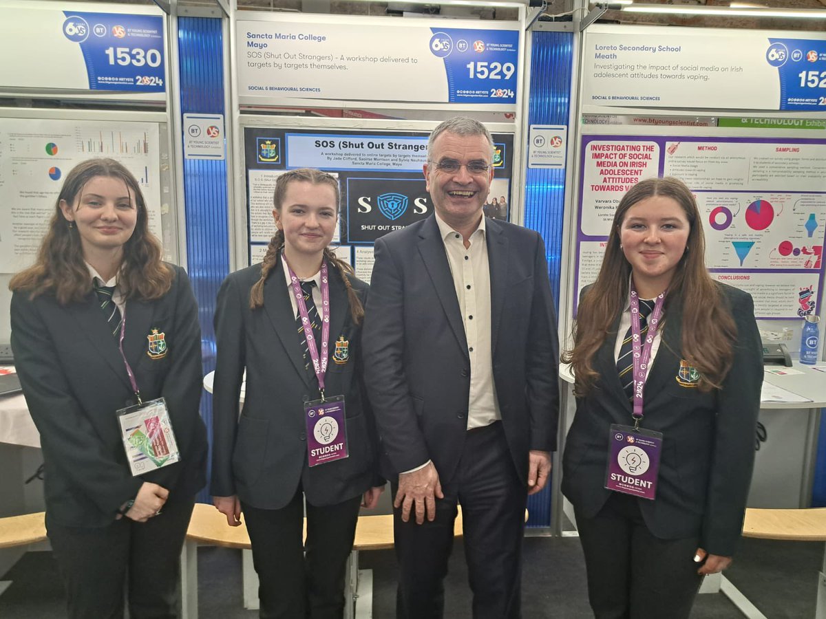 SanctaMariaCollege (@smclouisburgh) on Twitter photo Our two teams <a href="/BTYSTE/">BT Young Scientist</a> had a great first day. A huge commitment from country schools to spend the week in Dublin but we are delighted with the experience. Early start for their supporters tomorrow <a href="/CeistTrust/">CEIST</a> <a href="/stemireland/">STEM Ireland</a> <a href="/STEM_Galway/">STEM at University of Galway</a> #research #STEMeducation Our two teams <a href="/BTYSTE/">BT Young Scientist</a> had a great first day. A huge commitment from country schools to spend the week in Dublin but we are delighted with the experience. Early start for their supporters tomorrow <a href="/CeistTrust/">CEIST</a> <a href="/stemireland/">STEM Ireland</a> <a href="/STEM_Galway/">STEM at University of Galway</a> #research #STEMeducation