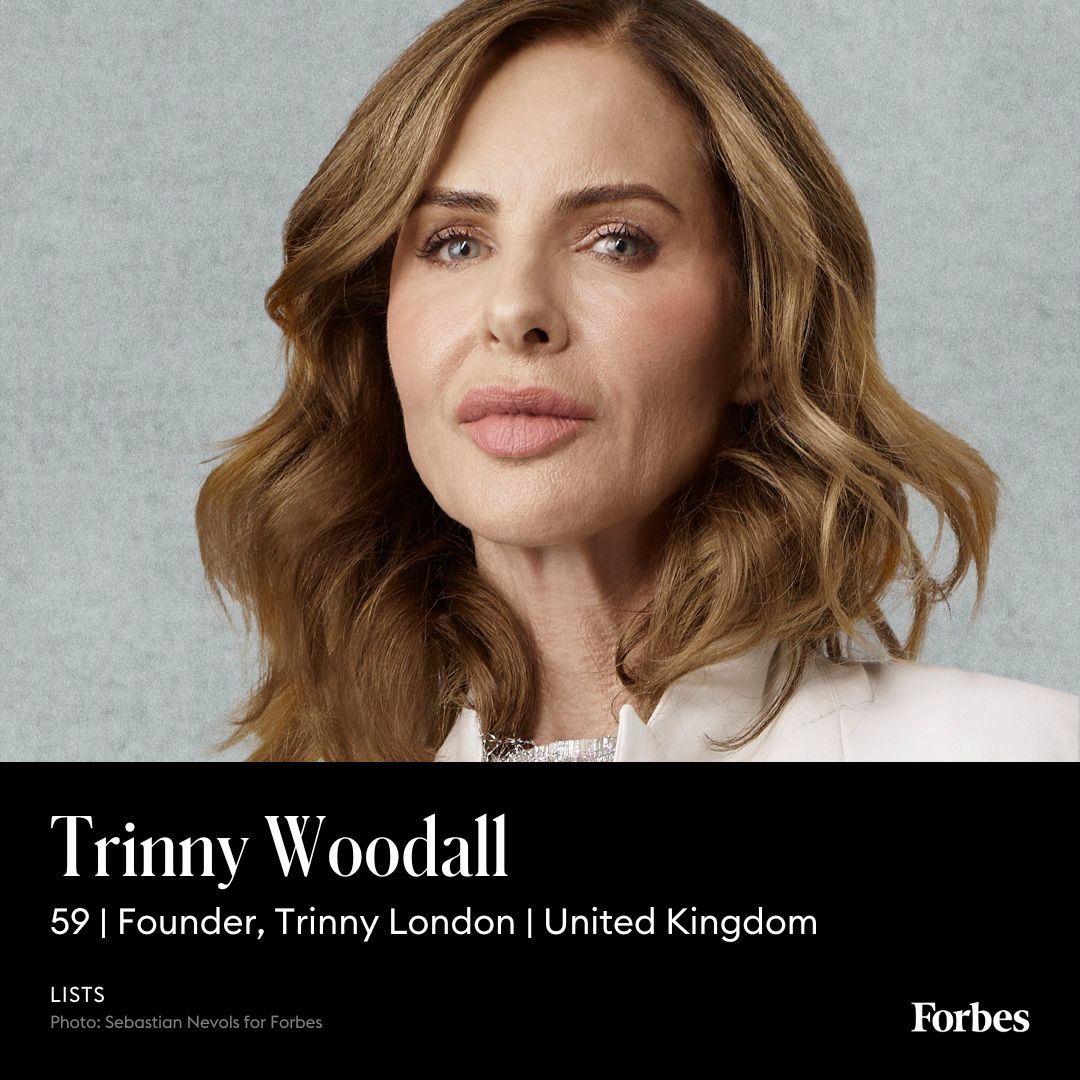 Forbes on X: Trinny Woodall spent two decades as a British television star  and fashion advisor in “What Not To Wear. In 2017, at 53, she launched  Trinny London, a makeup and