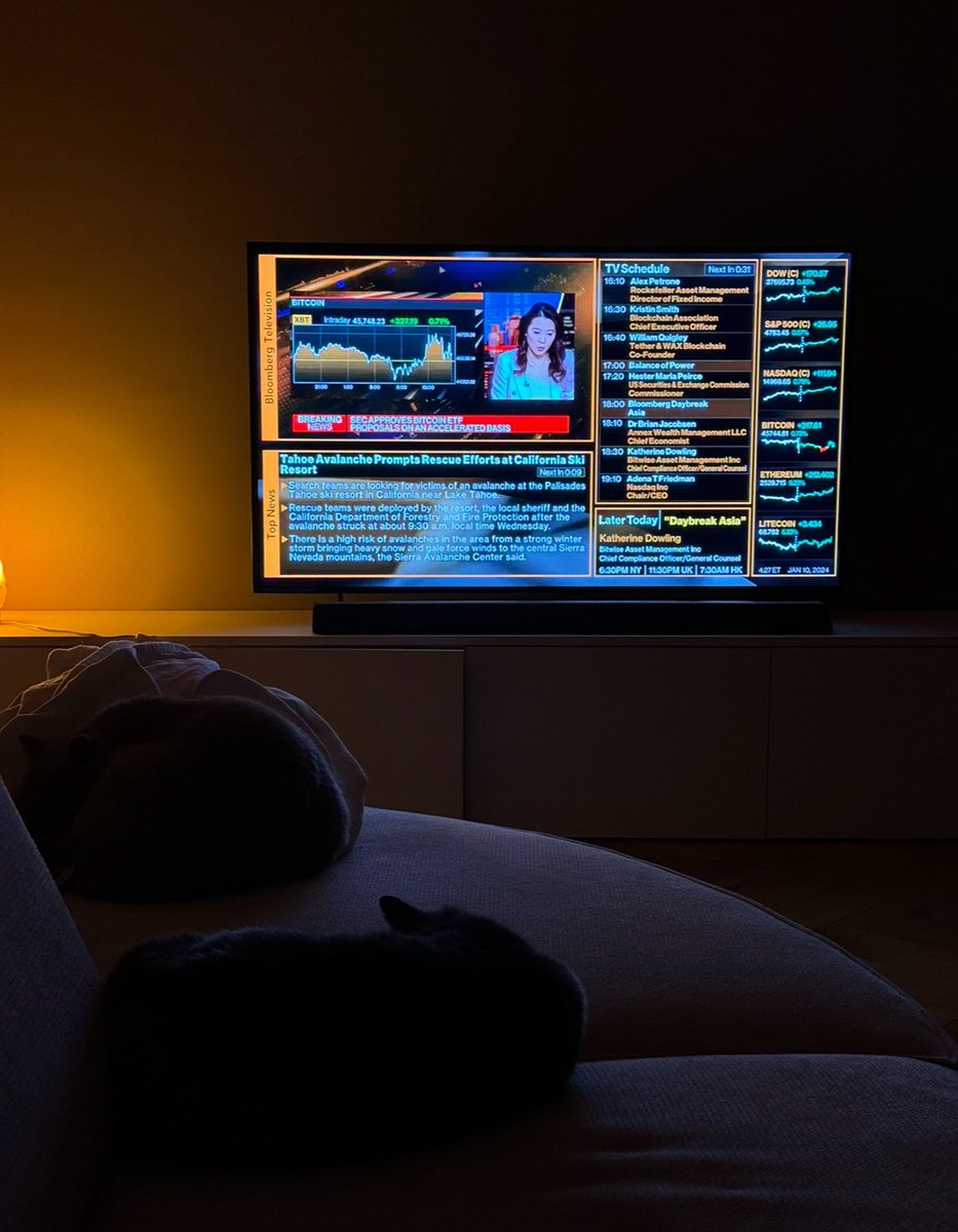 Alle 11 Bitcoin ETF’s hebben doorgang gevonden. Inmiddels ook bevestigd op Bloomberg.

Wat een historisch moment! 10 jaar na de eerste aanvraag van de Winklevoss broers.

Morgen zal de eerste Bitcoin ETF verkocht worden.