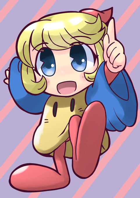 #正月から不幸続きなので幸せを呼ぶ黄色いものを貼ろう過去絵から黄色多めな絵を( ੭˙ᗜ˙)੭#レトロゲーム 