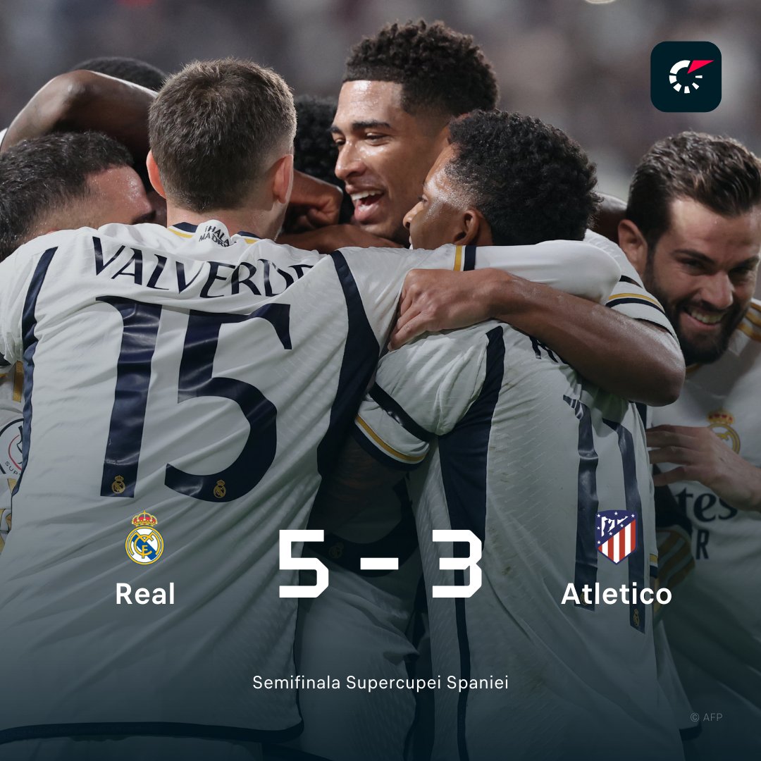 FlashscoreRO's tweet photo. #RealMadrid în finala Supercupei Spaniei! https://t.co/dB56DurjiB