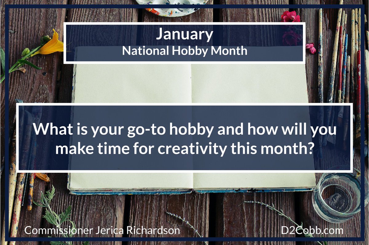 January is National Hobby Month. Many politicians started pursuing politics as a passing interest which led to them developing their skills to get where they are today!
No matter the hobby, take the time to do things you love. It may become something much more

#D2cobb