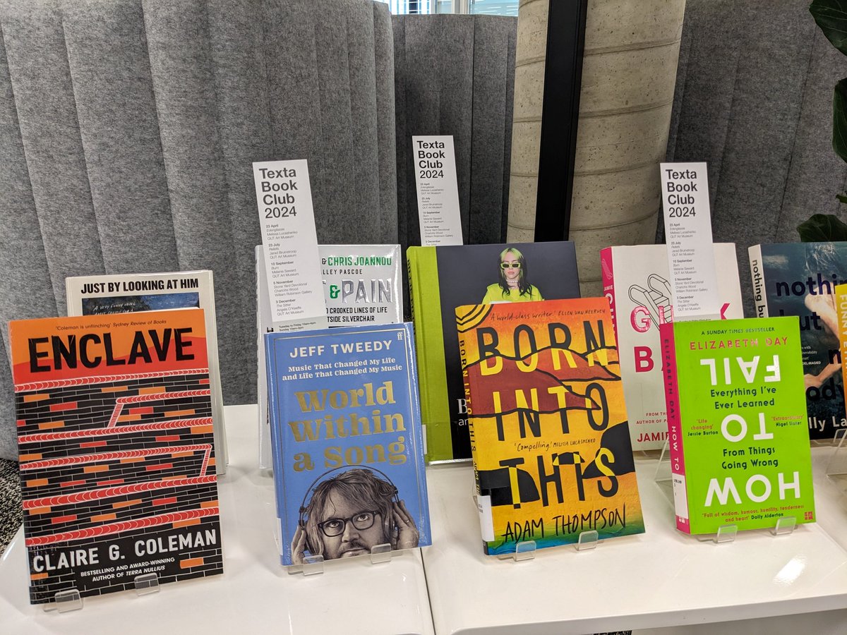 Keep the summer reading vibes going with these great suggestions from our #librarians at @qutlibrary Kelvin Grove. And bonus shoutout to Texta Book Club.📚⛱️ #QUTMuseum #QUT #books #libraries