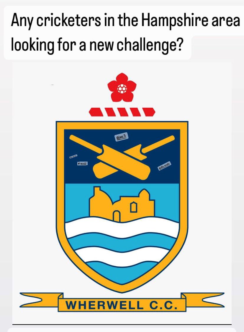 Wherwell CC (@wherwellcc) on Twitter photo Seeking new players for the coming season.
Please DM or comment for any further information. <a href="/HampshireCB/">🏏 Hants Cricket Board</a> <a href="/AndoverAd/">Andover Advertiser</a> <a href="/loveandover/">Love Andover</a> <a href="/AndoverUK/">Andover UK</a> Seeking new players for the coming season.
Please DM or comment for any further information. <a href="/HampshireCB/">🏏 Hants Cricket Board</a> <a href="/AndoverAd/">Andover Advertiser</a> <a href="/loveandover/">Love Andover</a> <a href="/AndoverUK/">Andover UK</a>