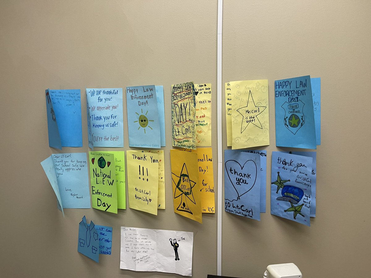 We celebrated our SRO, Lt, Carl Sigmon yesterday for #LawEnforcementAppreciationDay! 🏆 Lt. Carl makes sure we are safe, helps us problem solve, and is always there for all students and staff! He is truly the BEST!! 🥰#cheetahpride #WEareLakota