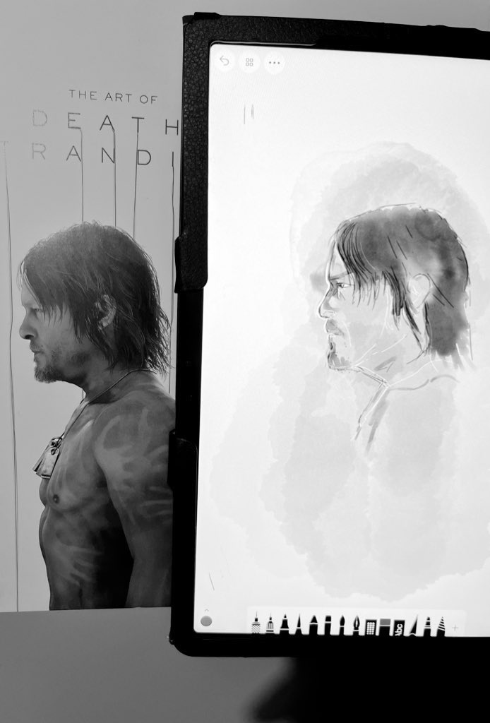 #deathstranding #artofdeathstranding #art #NewYearsResolutions 
So I realised I could zoom in and pick out more detail, (…. what a nooob) day 2 eyes and proportions looking better 👀