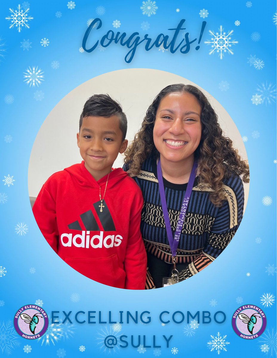 BelindaMCermola's tweet image. Entering #2024 with a winning combo of hard working students and staff who stand out! #ToExcel is the norm @SullyES_LCPS 🙌🏼! Love to see how great our students and staff are at #LCPS 💜🩵 
@LHortonLCPS