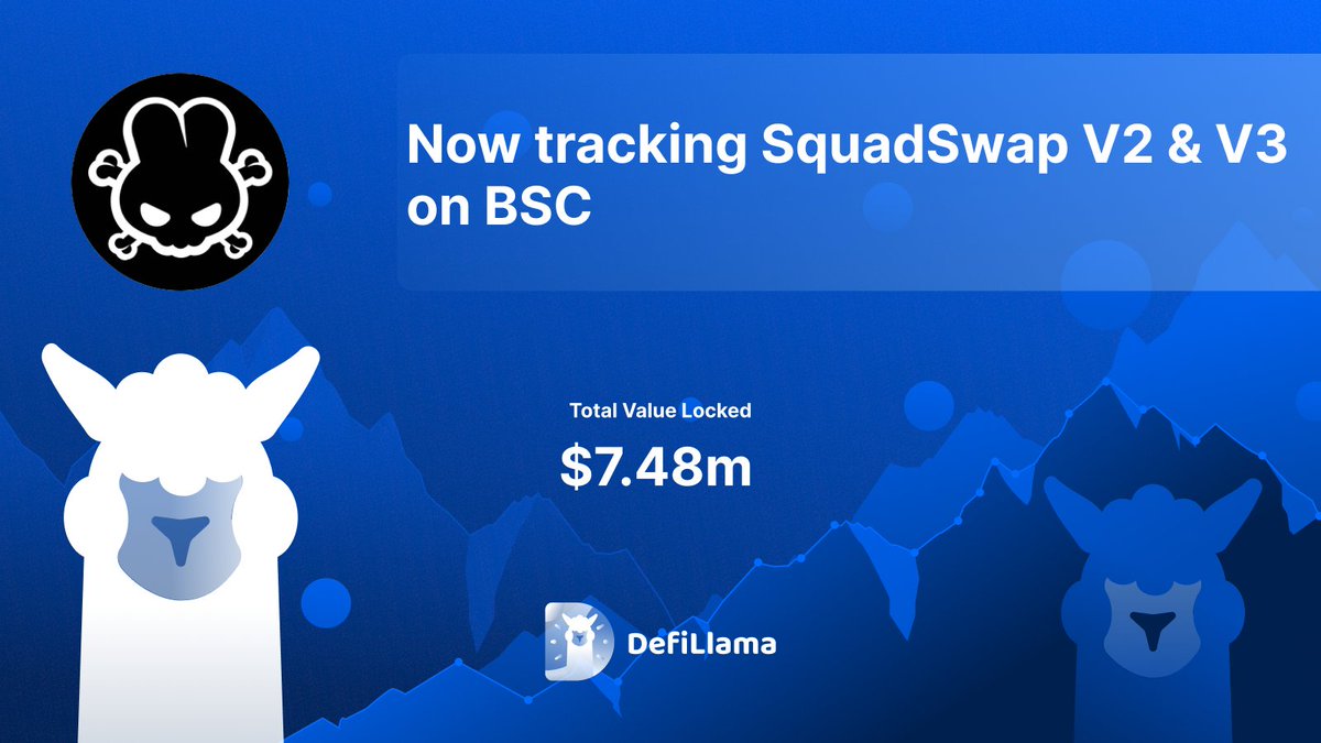 Now tracking <a href="/squad_swap/">SquadSwap 🐰💱</a> V2 &amp; V3 on <a href="/BNBCHAIN/">BNB Chain</a> 

SquadSwap is a DEX backed by the Squad NFT community and powered by the SQUAD token