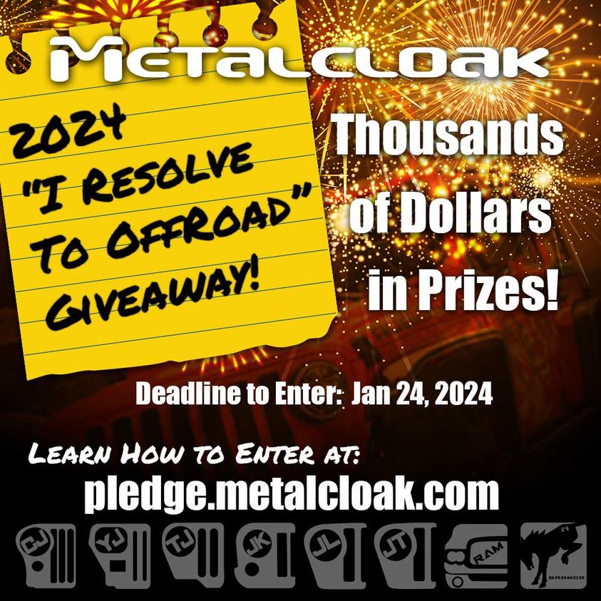 In 2024 I Resolve to Offroad with Metalcloak!
To fulfill my pledge I need:
1. metalcloak.com/jt-gladiator-2… 6-Pak shocks
2. metalcloak.com/jt-gladiator-r…
3. metalcloak.com/jl-wrangler-jt…
#cloakedrepublic #iresolvetooffroad