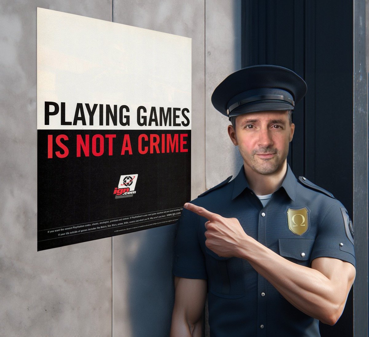 Omega Cop <a href="/DaemZero/">DAEMON</a> and <a href="/IGN/">IGN</a> providing an important PSA :)