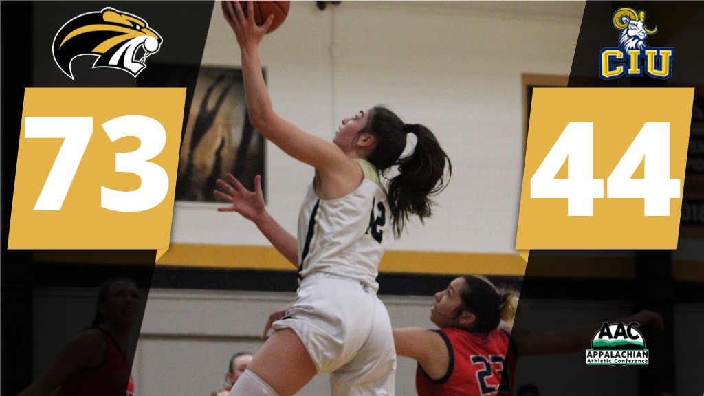 Great team victory tonight for our squad over 
CIU 73-44!  Proud of our entire squad as we hit 14 3s in the game.

Anna Gliatta: 16 points; 4-6 from 3;
Nyla Moore: 15 points, 5 rebounds;
Ellie Kinlaw: 13 points; 3-6 from 3;
Kayla Stafford: 9 points, 13 rebounds;
