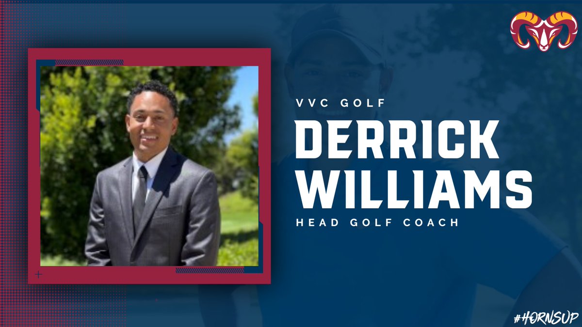Welcome Coach Derrick Williams to VVC as our new head Golf Coach. . . . #VVC I #Athletics I #RAMS I #vvcathletics | #GoRams I #GoVVC I #golf l #hornsup🤘
