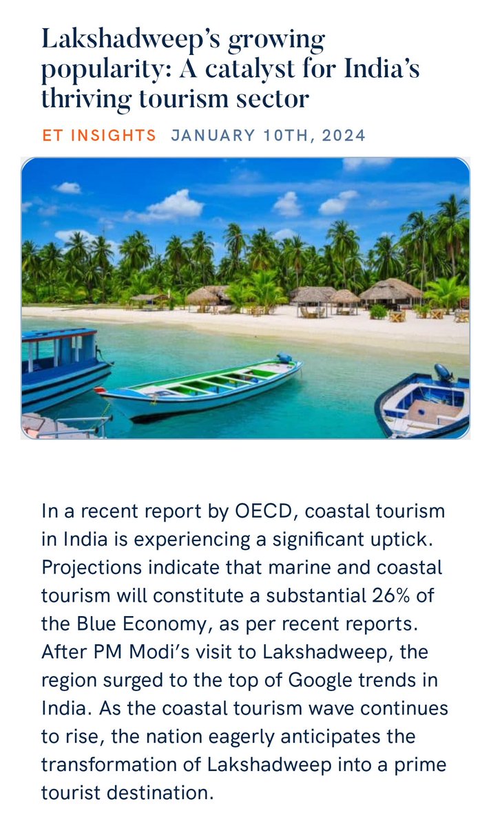 RomeyoDas's tweet photo. Lakshadweep’s growing popularity: A catalyst for India’s thriving tourism sector
https://t.co/asl03Cxzaf via NaMo App https://t.co/QWOHLDacCZ