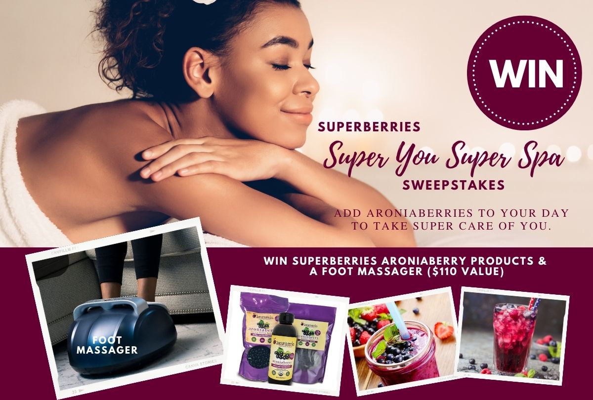 It’s Win It Wednesday and who doesn't want to pamper themselves? Win unlimited foot massages with Superberries. Enter here woobox.com/4ccdbq to win Superberries Aroniaberry Products & a Foot Massager Machine with Deep Tissue Massage Heat. Like & retweet for more entries.