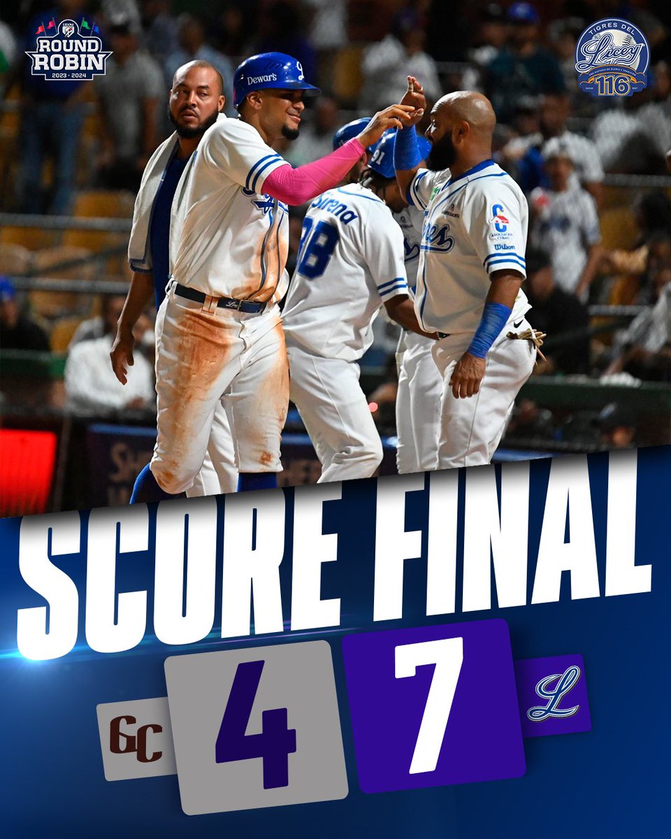 TigresdelLicey's tweet photo. ¡El equipo de “menor probabilidad” les envía saludos a todos desde LA CIMA DEL STANDING DEL ROUND ROBIN! 

“TODAS LAS CHAQUETAS NO PESAN IGUALES! 😎

#LaGloriaContinua 🏆💙 https://t.co/uEWYUHgofu