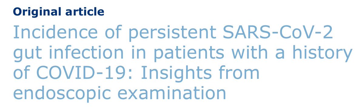 SARS-CoV-2 can persist in the gut for months, unaffected by vaccination or previous infections. 

37.34% of upper gastrointestinal endoscopy (UGE) biopsies showed positive immunostaining for SARS-CoV-2

SARS-CoV-2 persistent infection. 

Random patients. 
Not Long Covid patients.