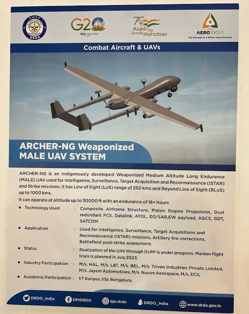 Your blatant lies to get your two time meal and paid adverts in your magazine is not going to work anymore. You have got zero proof to backup your claims. The Archer-NG is a DRDO project primarily.