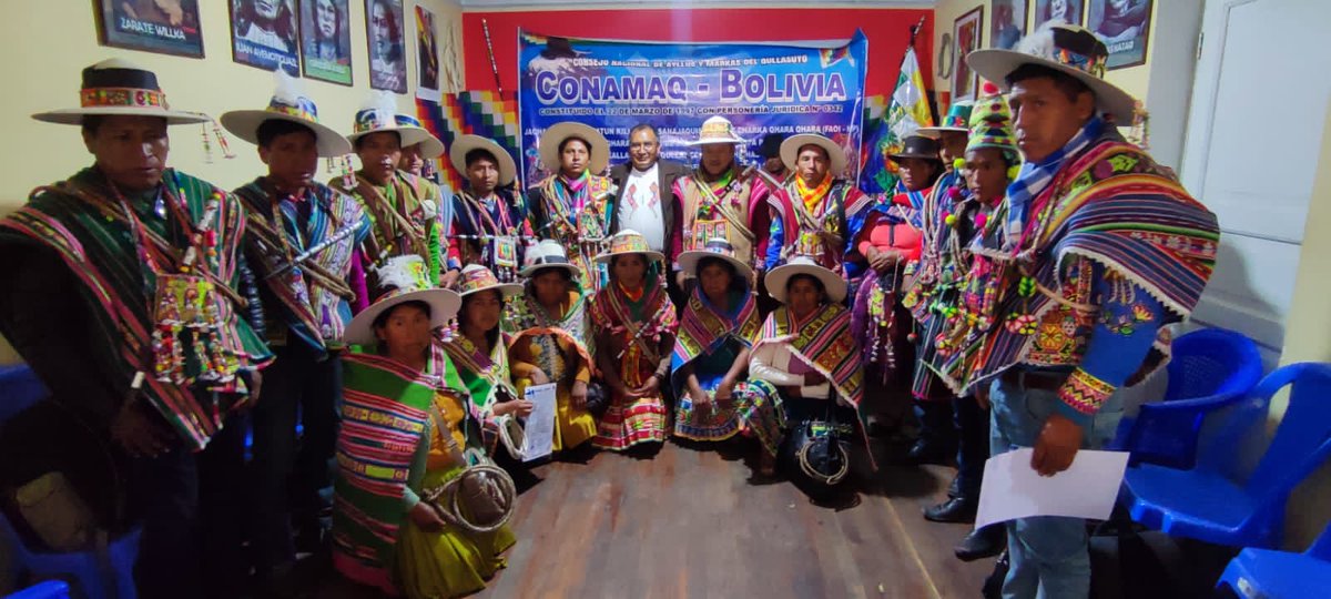 ConamaqBol's tweet photo. #Prensa El #CONAMAQ,participó de la entrega de credenciales a las nuevas autoridades del Suyu CHARKAS QHARA QHARA AYLLUS GUERREROS DEL NORTE POTOSÍ ,el cual se desarrolla en la casa grande del CONAMAQ BOLIVIA cumpliendo nuestras NORMAS Y PROCEDIMIENTOS .EL MUYU, THAQUI Y SARAWUI. https://t.co/42drnq5F2T