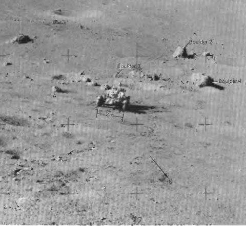 USGS_AstroGeo's tweet photo. A barren wasteland? Not so fast! The Moon's surface is a fascinating treasure trove of diverse rocks, each with a distinct story to tell. Delve into the captivating geologic history of the Apollo 17 landing site- the Taurus-Littrow valley here: https://t.co/1arS0Jyi0z https://t.co/TDVGIQyRFv
