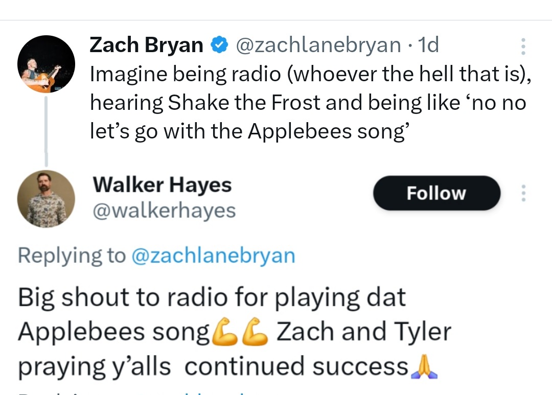 ACMC_Country's tweet photo. Zach is one of the biggest tools in country music. 

@walkerhayes is a class act. https://t.co/HUU2C9ekkL