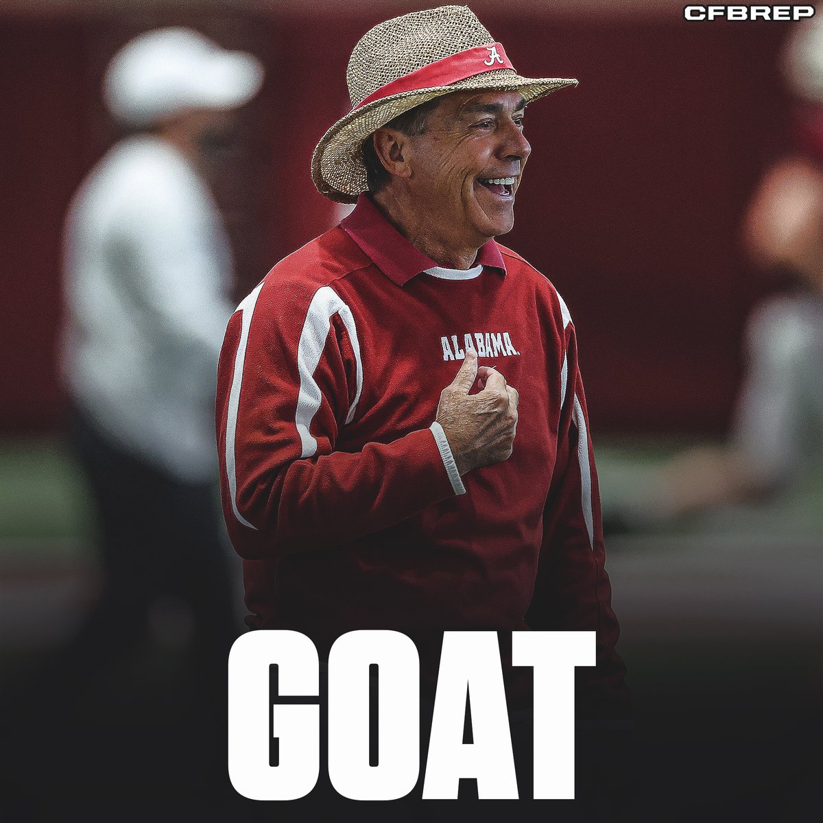 Nick Saban is undoubtedly the best coach in CFB history.

Saban's coaching resume:

- 297-71-1 career record (Toledo, MSU, LSU, Alabama)
- 7 National Titles🏆
- 12 Conference Titles
- 8 Playoff Appearances
- 45 All-Americans
- Fifth all-time in coaching wins
- 15th all-time in