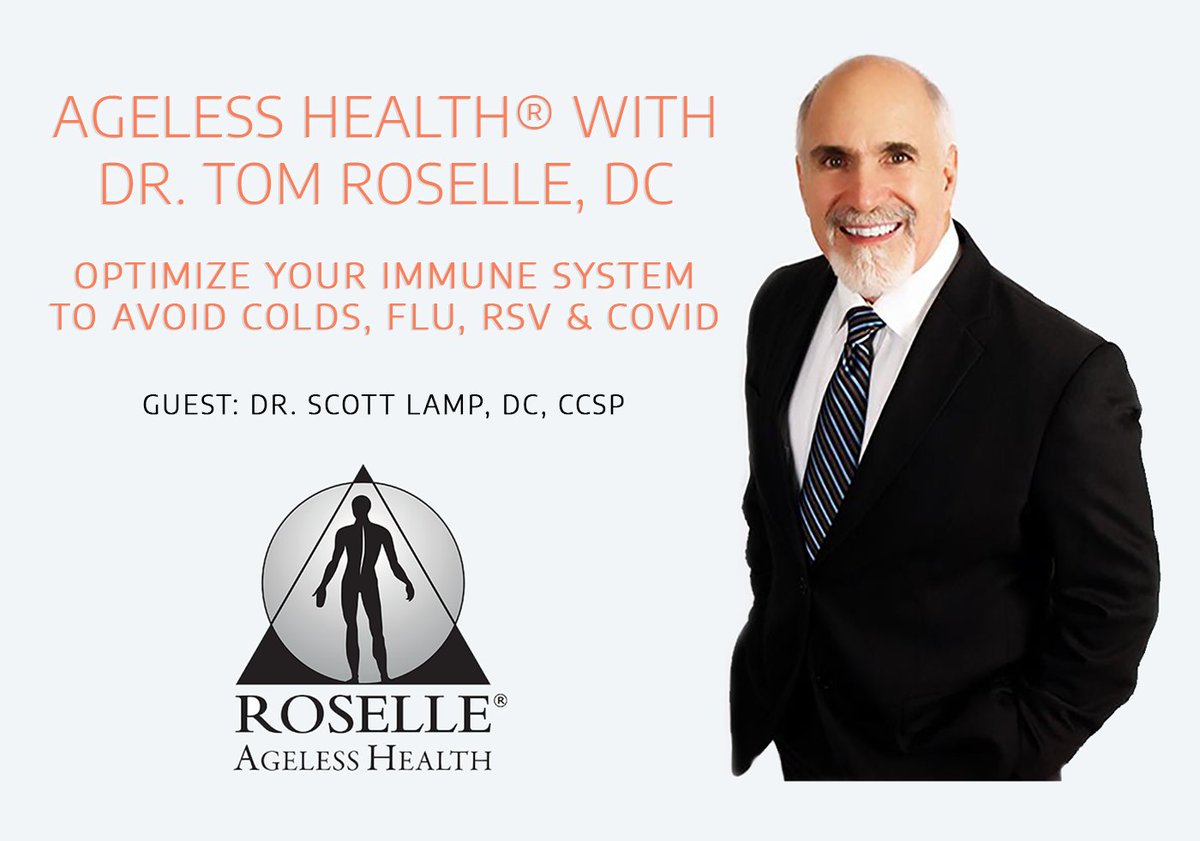 drtomroselledc's tweet photo. PODCAST: Optimize Your Immune System to Avoid Colds, Flu, and COVID (Part 2 Guest: Dr. Scott Lamp, DC, CCSP)
Want more Ageless Health® with Dr. Tom Roselle, DC? Visit https://t.co/F44EhGesIc
#agelesshealth #podcast @wmaldc
, https://t.co/TytGp0kh2U
