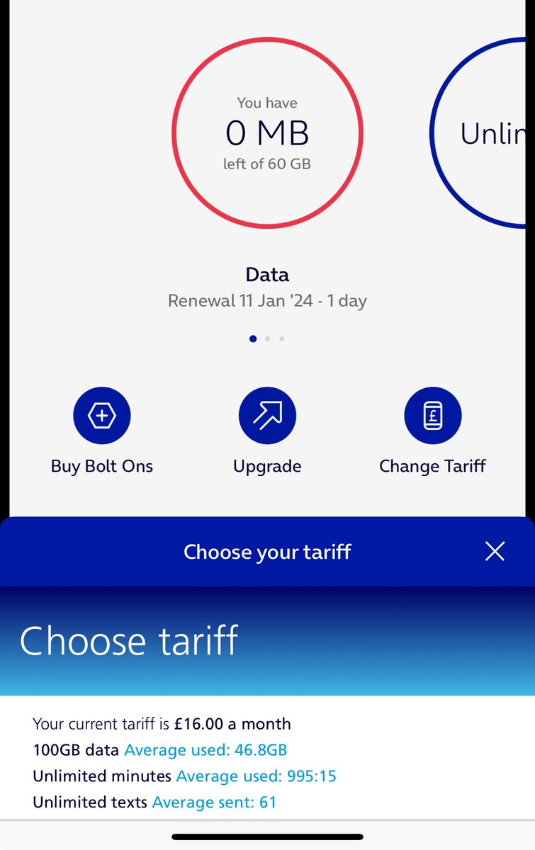 How does this work <a href="/O2/">O2</a> 
I upgraded a month ago yet still on my previous tariff… 
Constant phone calls and promises yet still run out of data… maybe it’s time for a change to a provider that listens and actions customers simple requests… 
#mobilephoneproviders #CustomerService