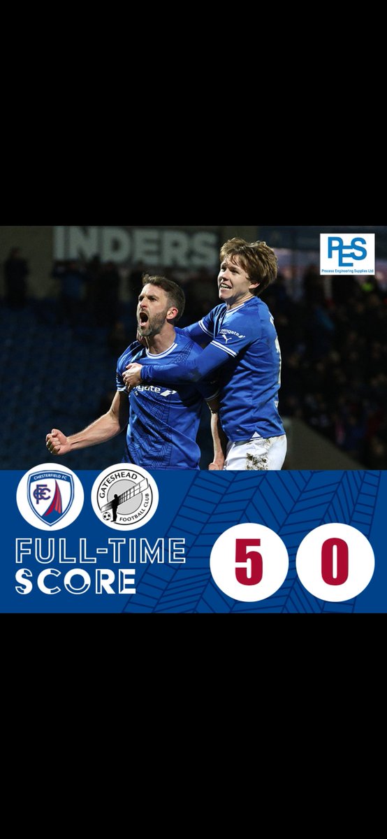 9 points clear and still two games in hand. What a team we have at the moment #unstoppable.  proud to be a Spireite 🔵⚽️🔵