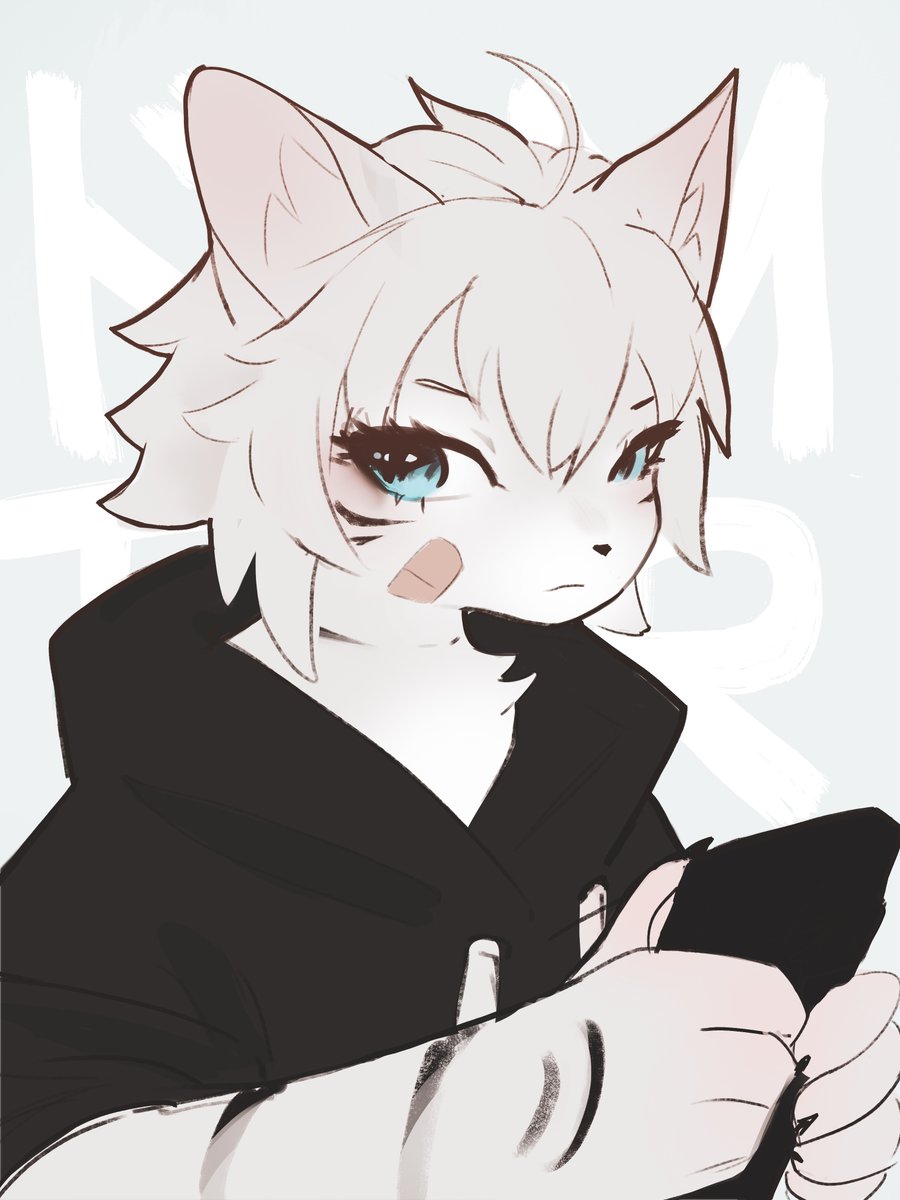 Doodling my old sona while playing around in different artstyles