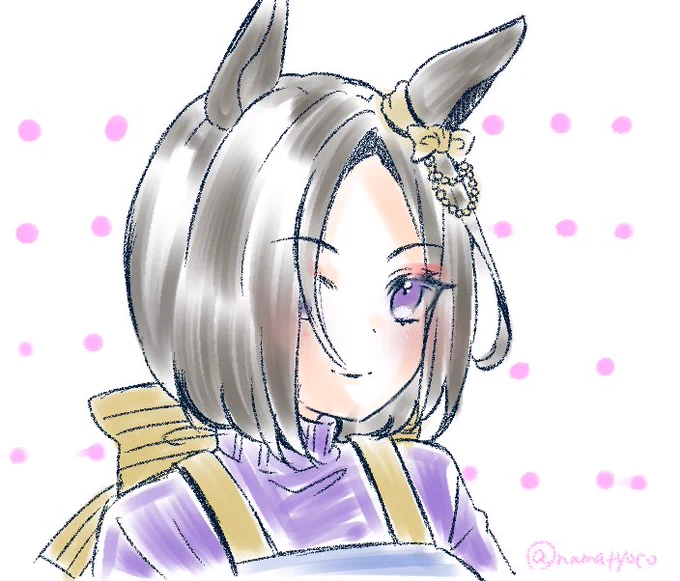 アニカフェに行くので エアグルーヴを朝活で描いた₍ᐢ ɞ̴̶̷.̮ɞ̴̶̷ ᐢ₎