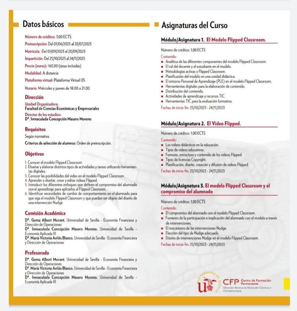 Flipped Classroom US (@flippedlearnus) on Twitter photo 🚨Atención
🗣️Recuerda
📅2️⃣0️⃣/0️⃣9️⃣ fecha límite
📝 Realizar inscripción curso
🖥️"Flipped Classroom: Recursos, Herramientas y Estrategias para dar la vuelta a la clase" del <a href="/CFP_unisevilla/">CFP Univ. Sevilla</a> de la <a href="/unisevilla/">Universidad de Sevilla</a>
➕Información⤵️
👉 cfp.us.es/cursos/fc/flip…
#flippedclassUS23_24 🚨Atención
🗣️Recuerda
📅2️⃣0️⃣/0️⃣9️⃣ fecha límite
📝 Realizar inscripción curso
🖥️"Flipped Classroom: Recursos, Herramientas y Estrategias para dar la vuelta a la clase" del <a href="/CFP_unisevilla/">CFP Univ. Sevilla</a> de la <a href="/unisevilla/">Universidad de Sevilla</a>
➕Información⤵️
👉 cfp.us.es/cursos/fc/flip…
#flippedclassUS23_24