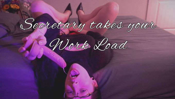 *New Video : Day 18/365*  "Secretary takes your Work Load" 6:38min. Your submissive secretary is grateful