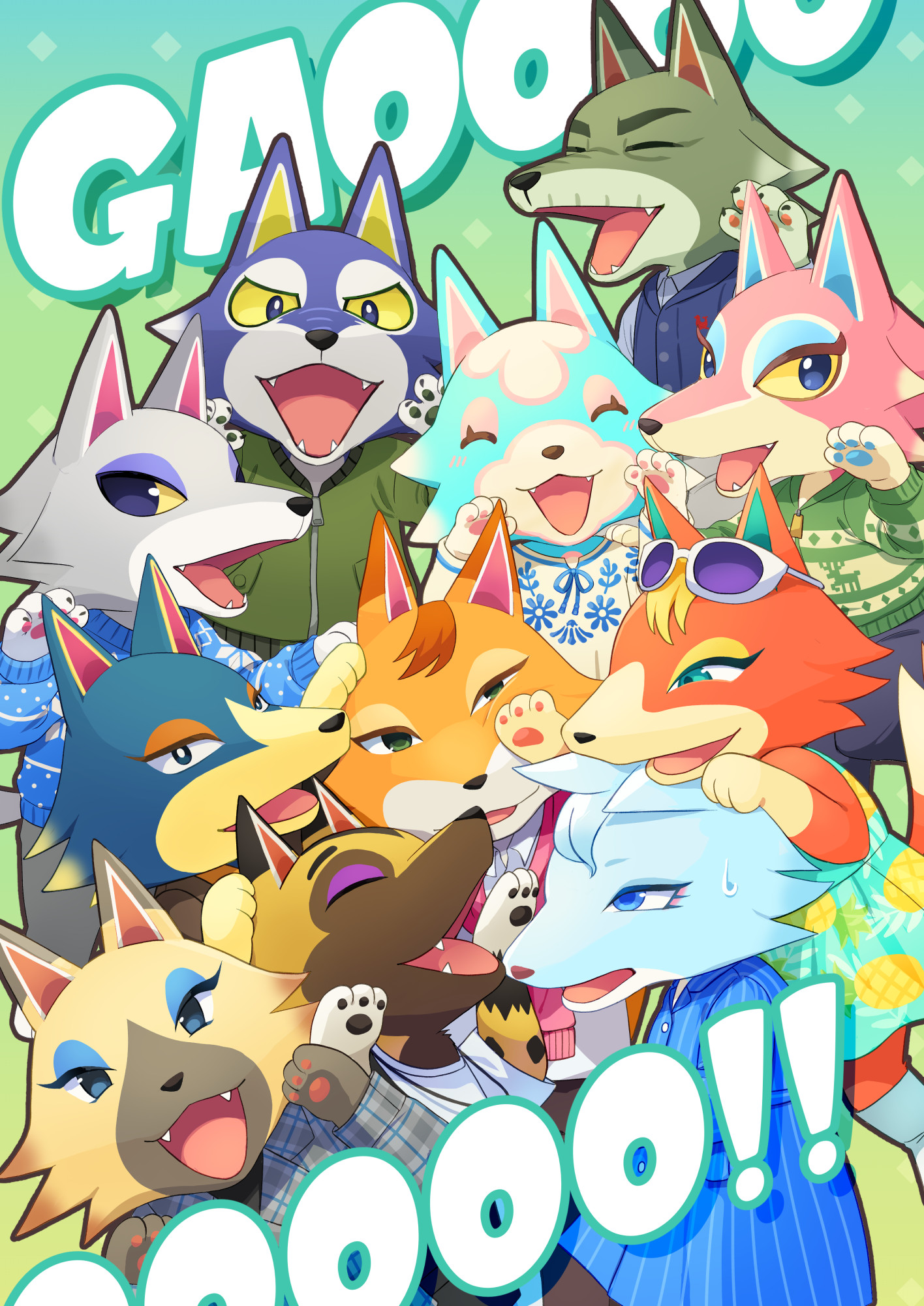 &TEAM 月狼 まとめ売り 13枚 foxrepublic_postcard-wolf6