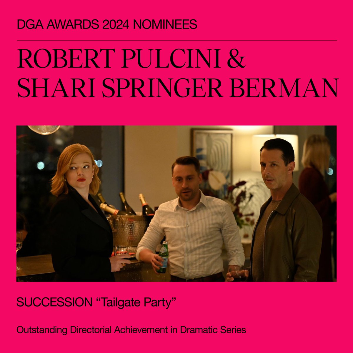 Congratulations to Robert Pulcini & Shari Springer Berman on their DGA Awards nomination for Outstanding Directorial Achievement in Dramatic Series for SUCCESSION S4 E7 “Tailgate Party”! @RowHouseFilms @directorsguild @succession @StreamOnMax @HBO
