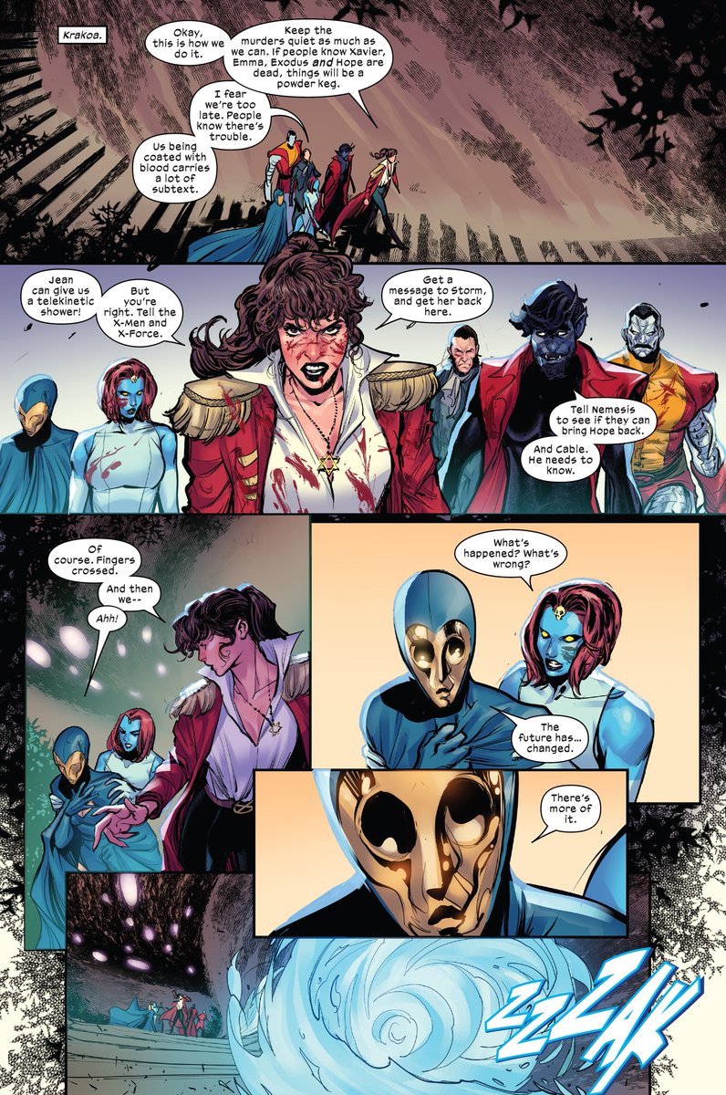 JackalsIII's tweet photo. #SinsOfSinister Dominion
Part 11
One really could have just read the two self title issues of this series, and been okay, and maybe Immoral X-Men 2 to get Rasputin IV's deal, who is in the present now
Moira kills Sinister, resets the timeline after Sinister learns he's nobody https://t.co/uNAqRYIDtV