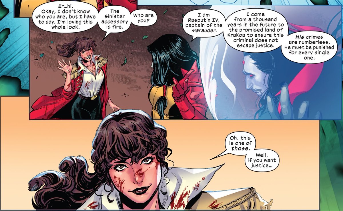 JackalsIII's tweet photo. #SinsOfSinister Dominion
Part 11
One really could have just read the two self title issues of this series, and been okay, and maybe Immoral X-Men 2 to get Rasputin IV's deal, who is in the present now
Moira kills Sinister, resets the timeline after Sinister learns he's nobody https://t.co/uNAqRYIDtV