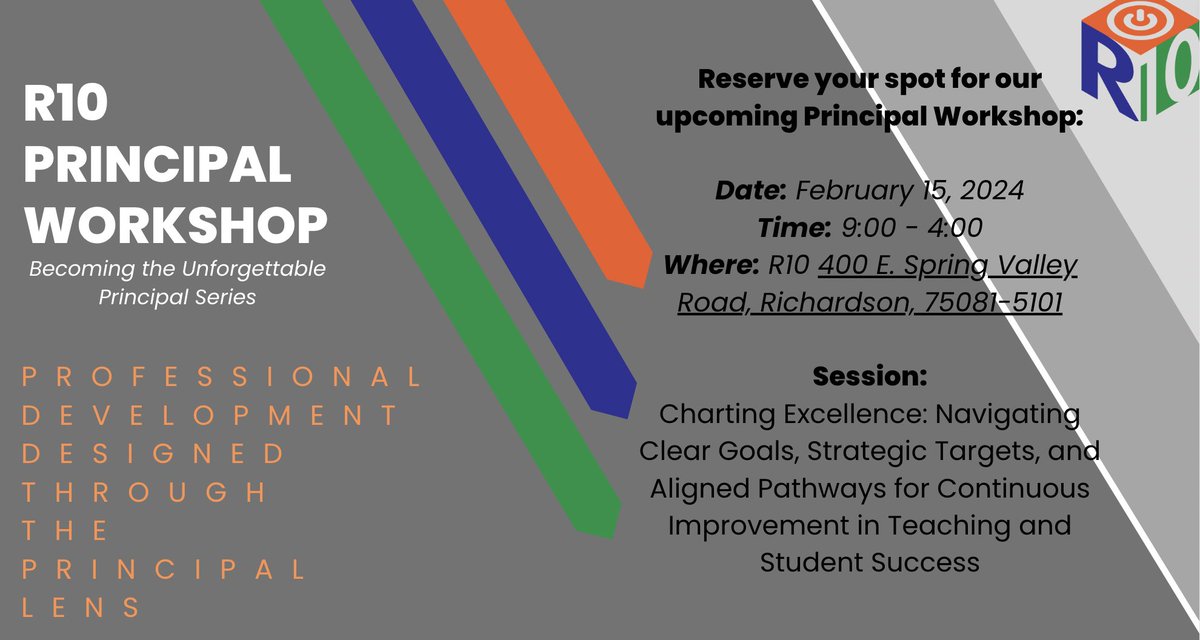 Calling all R10 Principals! Register Today! txr10.escworks.net/catalog/sessio…