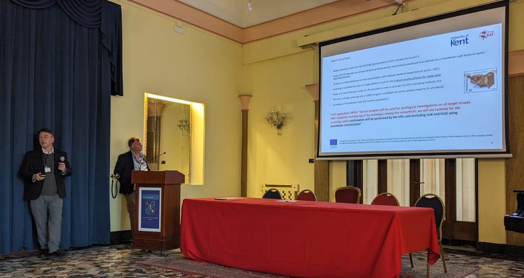 ewrightlab's tweet photo. @ViralPseudotype @NJTemperton @SDScotty74 @HorizonEU Great first day of discussions about the project and social as part of the @SussexLifeSci and @ViralPseudotype contingent at the #OneBAT KOM. Thanks to the project coordinators and managers at #IZSVE & #warranthub. https://t.co/h2bBNDgXI0