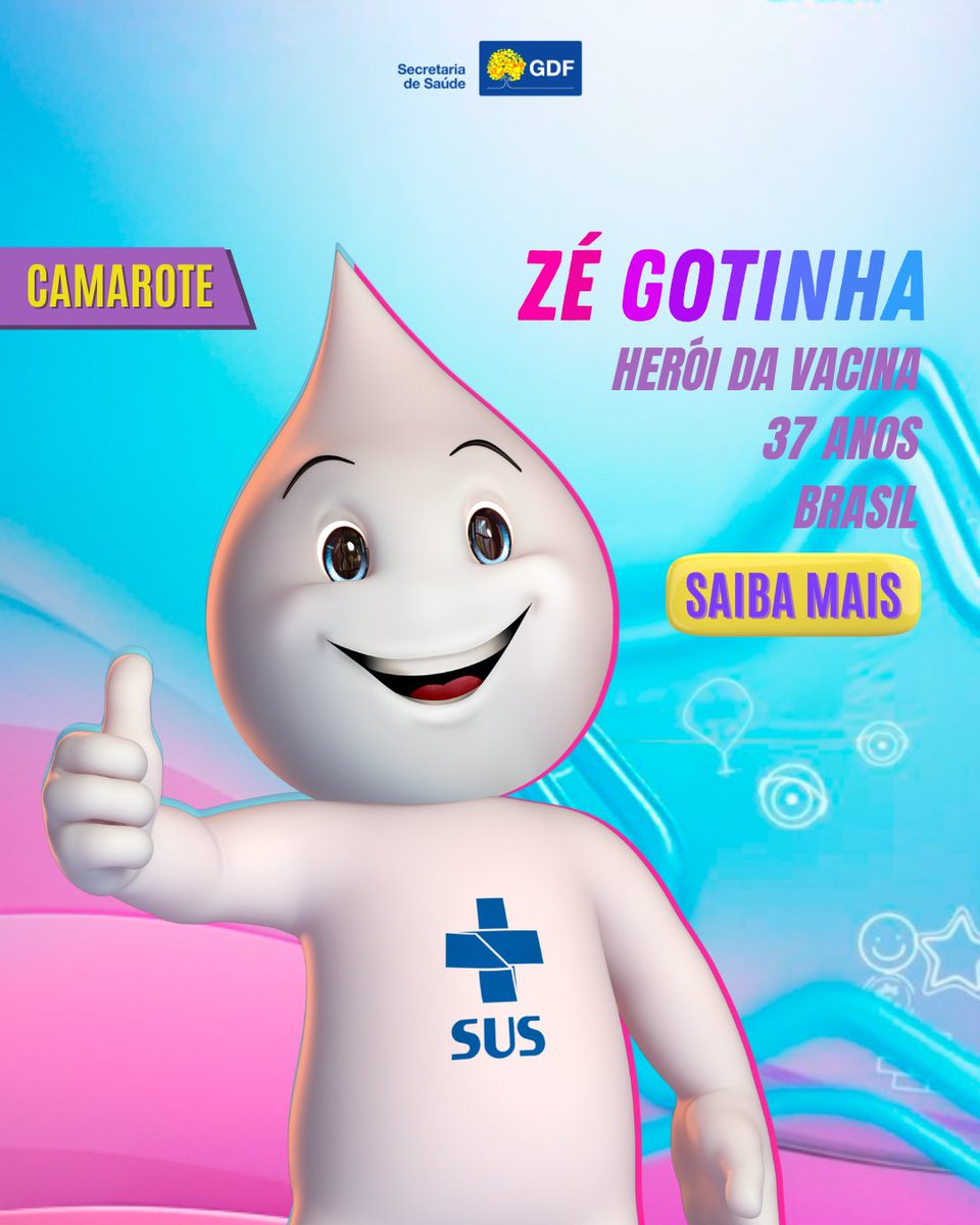 secsaudedf's tweet image. 😍 Quando o assunto é saúde, o Zé Gotinha permanece como protagonista.
Faça parte do camarote de imunizados e atualize o seu cartão de vacinas.
Que seja uma temporada de muita saúde para todos!
#sesdf #saudedf #rededasaúde #vacina #imunização