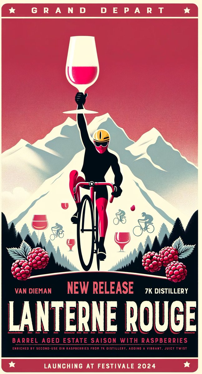 Something new &amp; exciting to look forward to for <a href="/FestivaleTas/">Festivale</a> 🍷 !

Barrel Aged Estate Saison using raspberries previously used by 7K Distillery to make their Raspberry Gin! 🤤 

🍷❤️LAUNCHING AT FESTIVALE ❤️🍷#festivaletas #saison #raspberries #tasmania #editas #vandieman