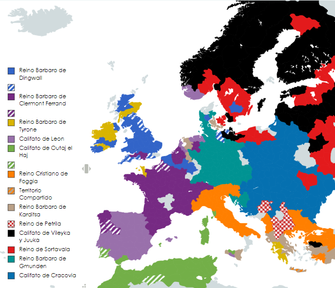 Mapa de los reinos de Guaranpis año 1478 d.C