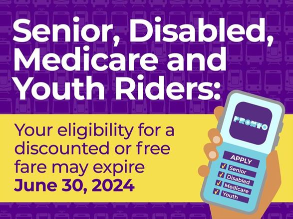 Youth riders using the Youth Opportunity Pass (#YOP) - an important reminder from MTS: PLEASE upload your proof of eligibility before June 30, 2024 to continue riding. LOGIN to PRONTO to upload your proof of eligibility: ridepronto.com

FAQ page: ridepronto.com/en/pronto-onli…