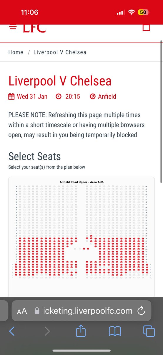 Club are the biggest touts, selling hospo in the 4+ GA seats in Upper Annie no wonder ballot results are delayed. £425 a piece 🫠

<a href="/REDTICKETSYNWA_/">REDTICKETSYNWA</a> 
<a href="/REDticketMenIRE/">REDS SPARES IRELAND 🇮🇪</a>
